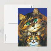 LOUIS WAIN MUTTERKATZE UND KINDERPOSTKARTE POSTKARTE (Vorne/Hinten)