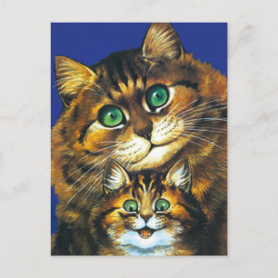 LOUIS WAIN MUTTERKATZE UND KINDERPOSTKARTE POSTKARTE