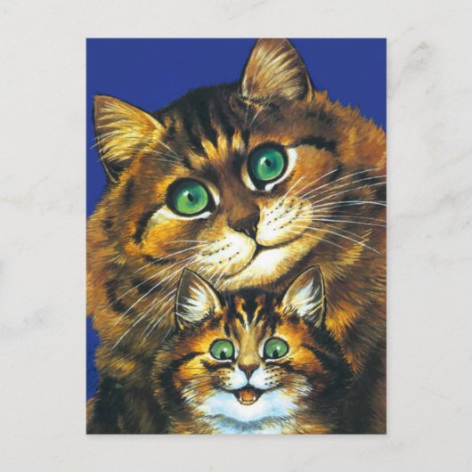 LOUIS WAIN MUTTERKATZE UND KINDERPOSTKARTE POSTKARTE (Vorderseite)