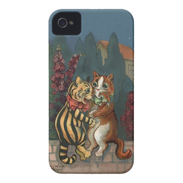 Louis Wain - niedliche Katzen im Fall der Liebe Case-Mate iPhone Hülle (Rückseite)
