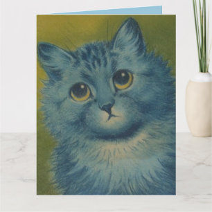 LOUIS WAIN NIEDLICHER KATZGEBURTSTAGS GREETING KARTE