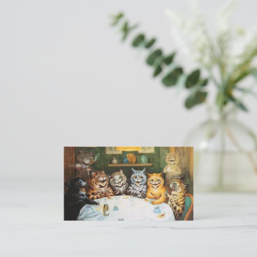 Louis Wain Party Cats Visitenkarte (Stehend Vorderseite)