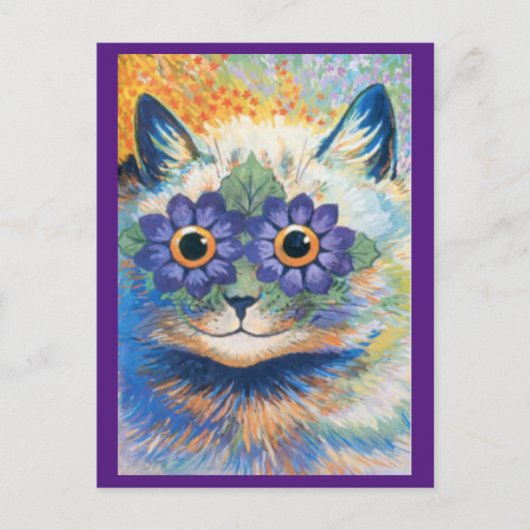 Louis Wain, Psychedelic Cat, Art Postcard Postkarte (Vorderseite)