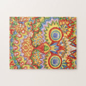 Louis Wain Psychedelic Cat Colorful Puzzle (Horizontal)