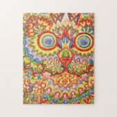 Louis Wain Psychedelic Cat Colorful Puzzle (Vertikal)