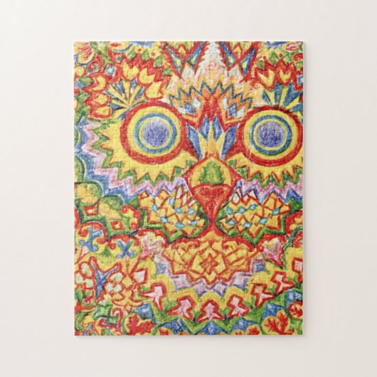 Louis Wain Psychedelic Cat Colorful Puzzle (Vertikal)
