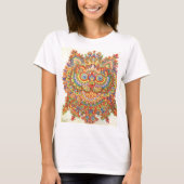 Louis Wain Psychedelic Cat Colorful T-Shirt (Vorderseite)
