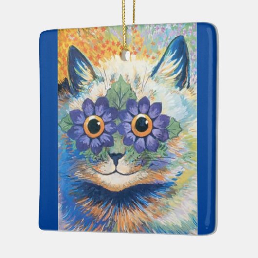 Louis Wain Psychedelic Cat Keramikornament (Links)