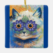 Louis Wain Psychedelic Cat Keramikornament (Vorderseite)