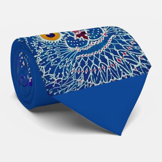 Louis Wain Psychedelic Cat Krawatte (Gerollt)