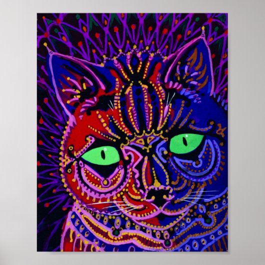 Louis Wain Psychedelic Cat Poster (Vorne)