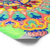 Louis Wain Psychedelic Cat Poster (Ecke)