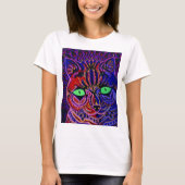 Louis Wain Psychedelic Cat T-Shirt (Vorderseite)