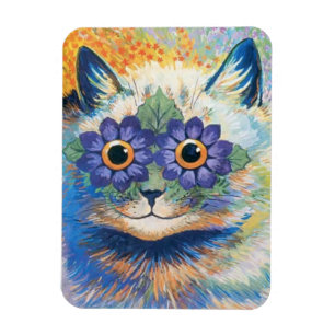 Louis Wain psychedelische Katze Magnet