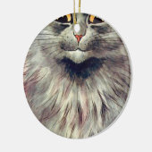 Louis Wain Russian Blue Cat Keramik Ornament (Links)