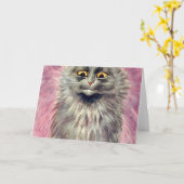 Louis Wain Russische Blaukatze Karte (Gelbe Blume)