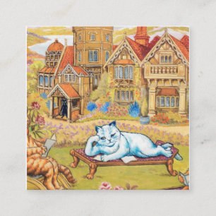 Louis Wain - Sommer-Teeparty Quadratische Visitenkarte