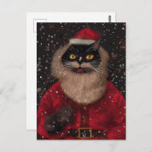 Louis Wain Stil Cat Santa Claus Postcard Postkarte (Vorne/Hinten)