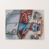 Louis Wain - The Cat Chauffeur - Anthropomorphismu Puzzle (Horizontal)