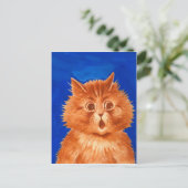 Louis Wain überraschte Orange Cat Postkarte (Stehend Vorderseite)