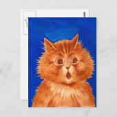 Louis Wain überraschte Orange Cat Postkarte (Vorne/Hinten)