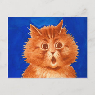 Louis Wain überraschte Orange Cat Postkarte