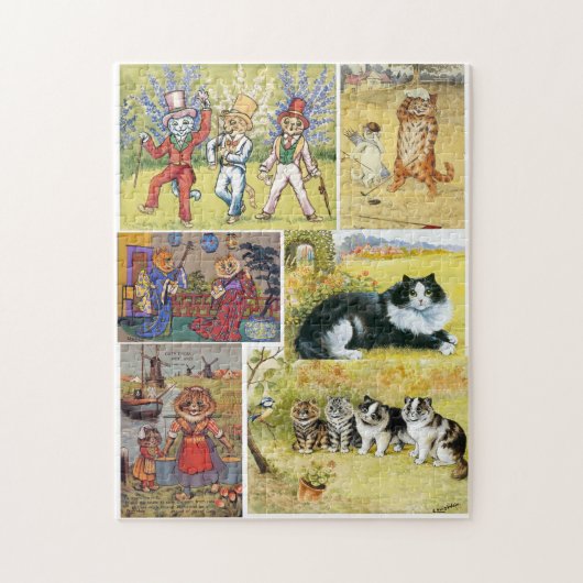 Louis Wain viele Bilder Spaß Puzzle (Vertikal)