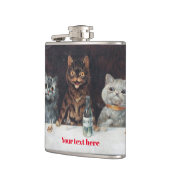 Louis Wain Vinyl Wrapped Flask Flachmann (Links)