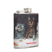 Louis Wain Vinyl Wrapped Flask Flachmann (Rechts)