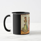 Louis Wain Wallflower Girl Cats Tasse (Links)