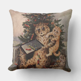 Louis Wain Weihnachten in Katzenland  Kissen