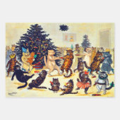 Louis Wain, Weihnachts Weihnachts-Weihnachts-Weihn Geschenkpapier Set (Vorderseite 3)