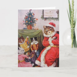 Louis Wain Weihnachtskatzen Vintage Viktorianische Karte