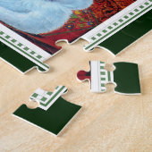 Louis Wain - weiße anthropomorphe Katze mit Blume Puzzle (Seite)