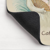 Louis Wain White cat mit einem Fan CC0074 Mousepad (Ecke)