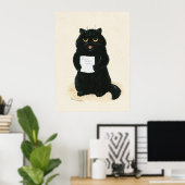 Louis Wain Zuhause Sweet Zuhause Black Kitten Funn Poster (Heimbüro)