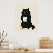 Louis Wain Zuhause Sweet Zuhause Black Kitten Funn Poster (Küche)
