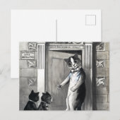 Louis Wains Geschäftsstraße von Louis Wain Postkarte (Vorne/Hinten)