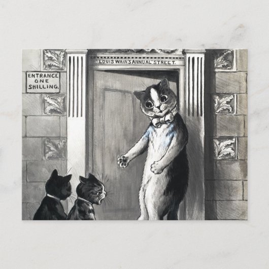 Louis Wains Geschäftsstraße von Louis Wain Postkarte (Vorderseite)