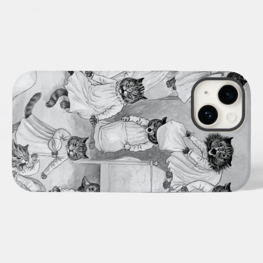 Louis Wains Kittens im Dorm Case-Mate iPhone Hülle (Rückseite (Horizontal))