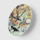 Louis Wan - Cat Gardeners Runde Wanduhr (Winkel)