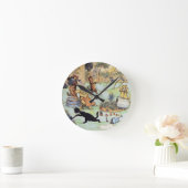 Louis Wan - Cat Gardeners Runde Wanduhr (Zuhause)