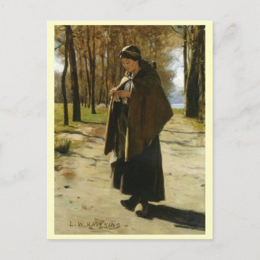 Louis Welden Hawkins, ein Bauer Postkarte (Vorderseite)