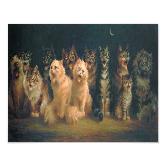 Louis William Wain "Cat Chorus" Fotodruck (Vorne)