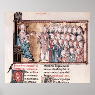 Louis X störrisch, die Charter zu gebend Poster