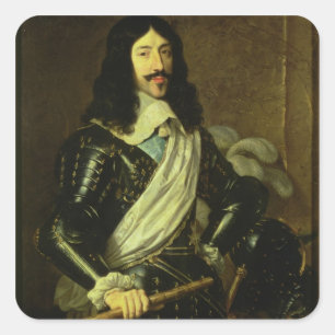 Louis XIII (1601-43) (Öl auf Leinwand) Quadratischer Aufkleber