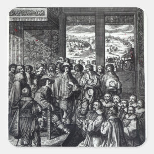 Louis XIII aus der Belagerung von La Rochelle Quadratischer Aufkleber