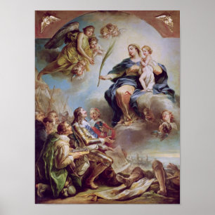 Louis XIII die Kirche einweihend Poster