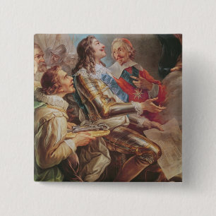 Louis XIII die Kirche von Notre-Dame einweihend Button