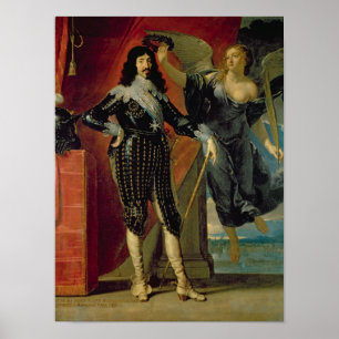 Louis XIII gekrönt durch Sieg, 1635 Poster